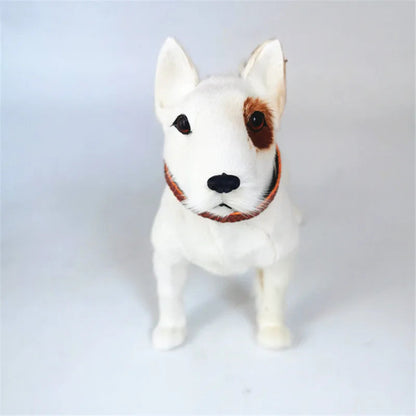 White Bull Terrier Plush – Classic Egg-Head Design with Signature Eye Patch