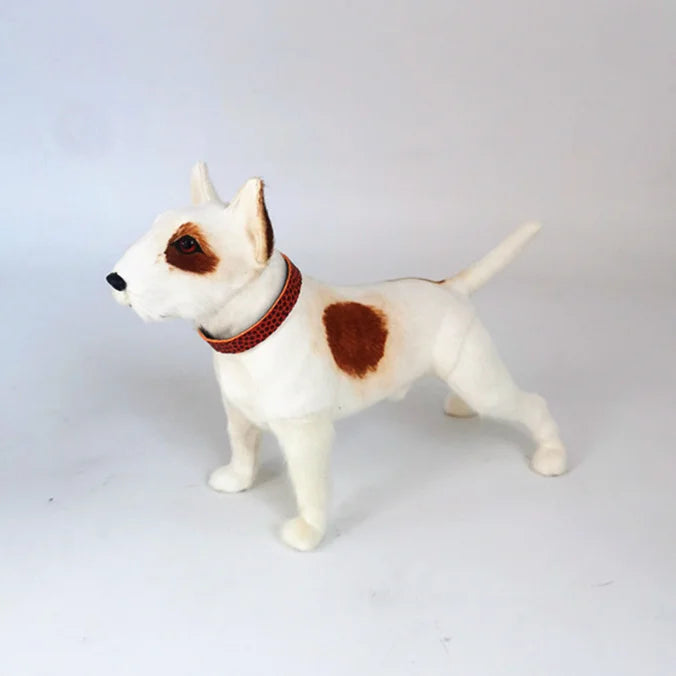 White Bull Terrier Plush – Classic Egg-Head Design with Signature Eye Patch