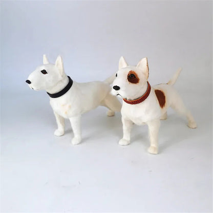 White Bull Terrier Plush – Classic Egg-Head Design with Signature Eye Patch